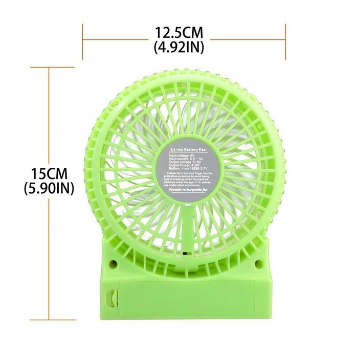 iKKEGOL Mini Portable Wireless Rechargeable Super Strong Wind Desk Fan W/ Rechargeable Battery - 3 Mode Wind Speed... N46