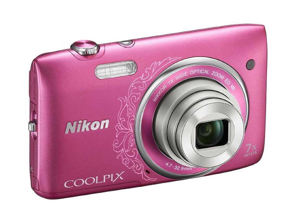 Nikon COOLPIX S3500 20.1 MP Digital Camera with 7x Zoom (Decorative Pink) (OLD MODEL) N18
