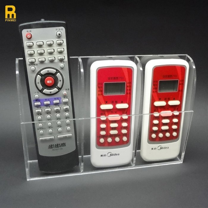 PINMEI Remote Control Holder Clear Acrylic Home Organizer N10