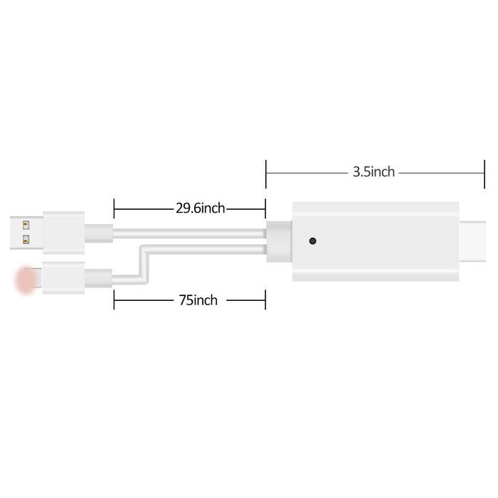 8pin HDMI Adapter AV Cable HDTV AUDIO for iPhone SE/5/5S/6/6S Plus Support HD 1080P Connect TV and Car,6ft(Silver) N11
