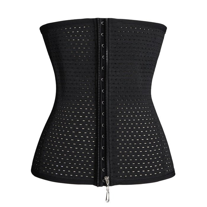 Ursexyly Waist Trainer, Breathable Cincher with Mesh Zipper Steel Boned N2