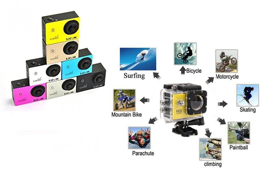 niceEshop(TM) SJCAM SJ4000 WiFi 1080P Full HD Action Camera Sport DVR(Black, US Plug) N6