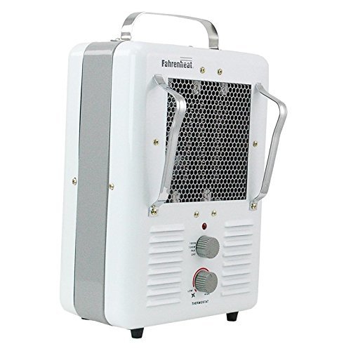 Qmark MMHD1502T Deluxe Portable Fan Forced Utility Heater - MMHD White Baked Enamel N2