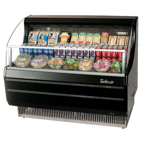 Turbo Air TOM60LB 63" Low Profile Display Merchandiser with Modern Design Attractive Glass Sides Environmental...