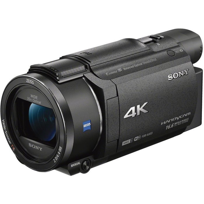 Professional Ultra HD 4K Camcorder Bundle - Sony FDR AX53 Camcorder: Includes Sony NP-FV100 Replacement Battery...