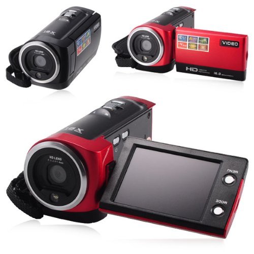 DV40 16.0MP 16X Digital Zoom 2.7" TFT LCD 1280*720 HD Digital Video Camera Recorder - Black / Red N7