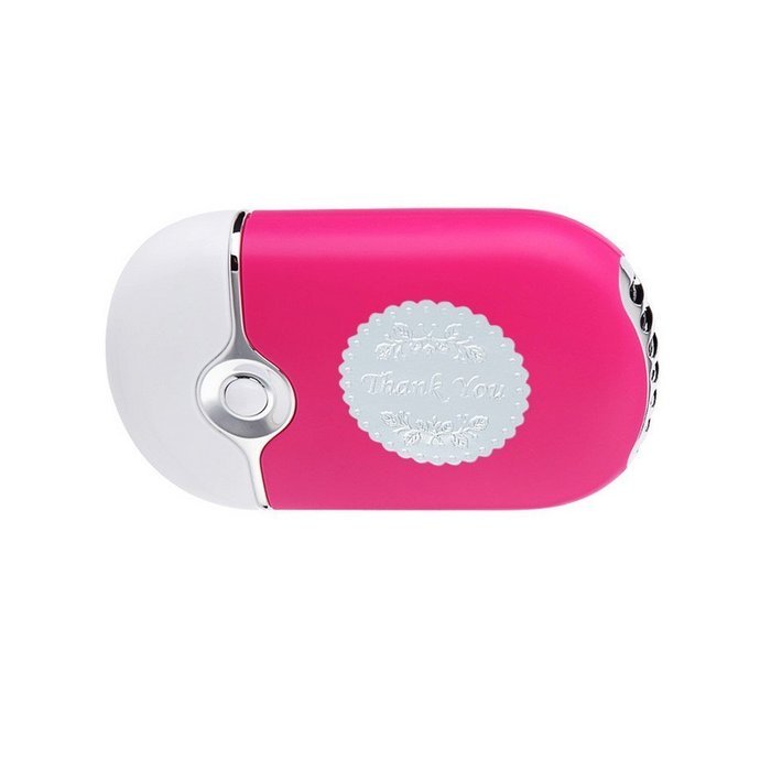 Starsource Handheld Mini Air Condition Fan USB Rechargeable Bladeless Fan (Rose red) N3