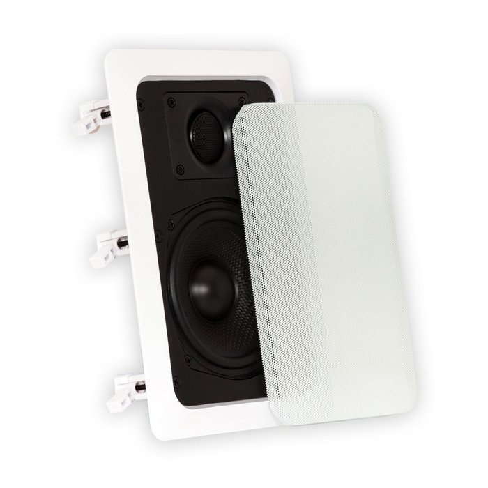 Theater Solutions TS50W 5.25-Inch Kevlar In Wall Speakers (White) N2