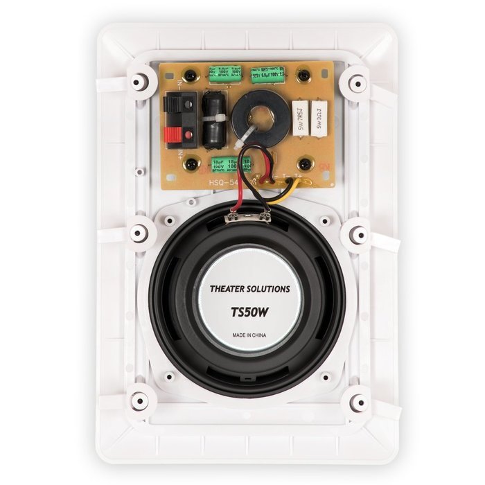 Theater Solutions TS50W 5.25-Inch Kevlar In Wall Speakers (White) N3