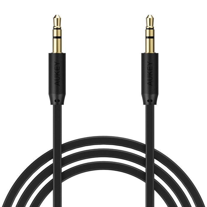 AUKEY Audio Cable, 3.5mm Premium Auxiliary Flat Aux Cable (4ft / 1.2m) for Headphones, iPods, iPhones, iPads,...
