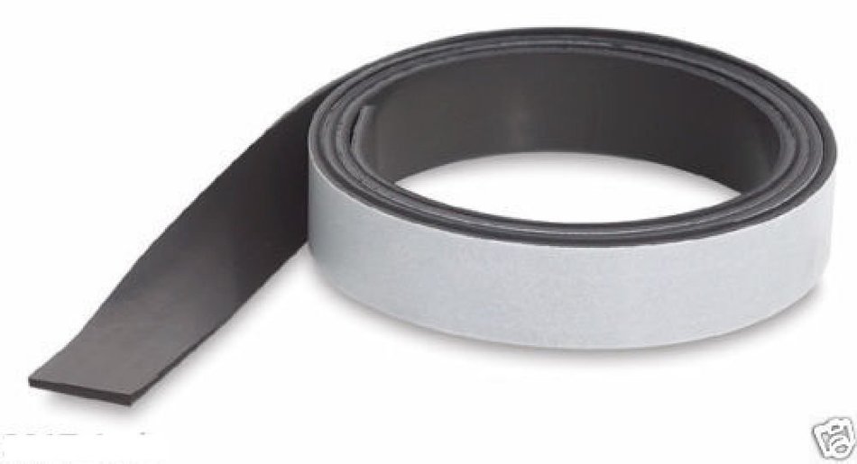 Adhesive-Backed Magnet Magnetic Tape Strip ~ 2 pcs 1/2" x 30"