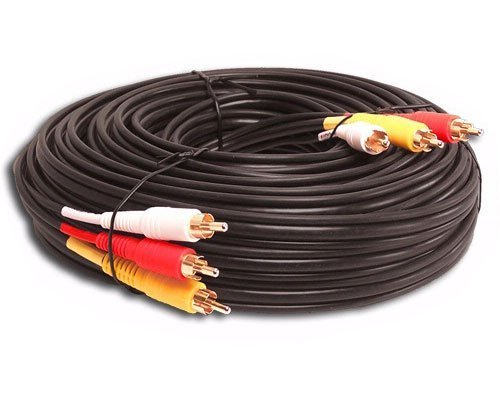 3 Rca Gold Audio Video Composite Cable (30ft) N3