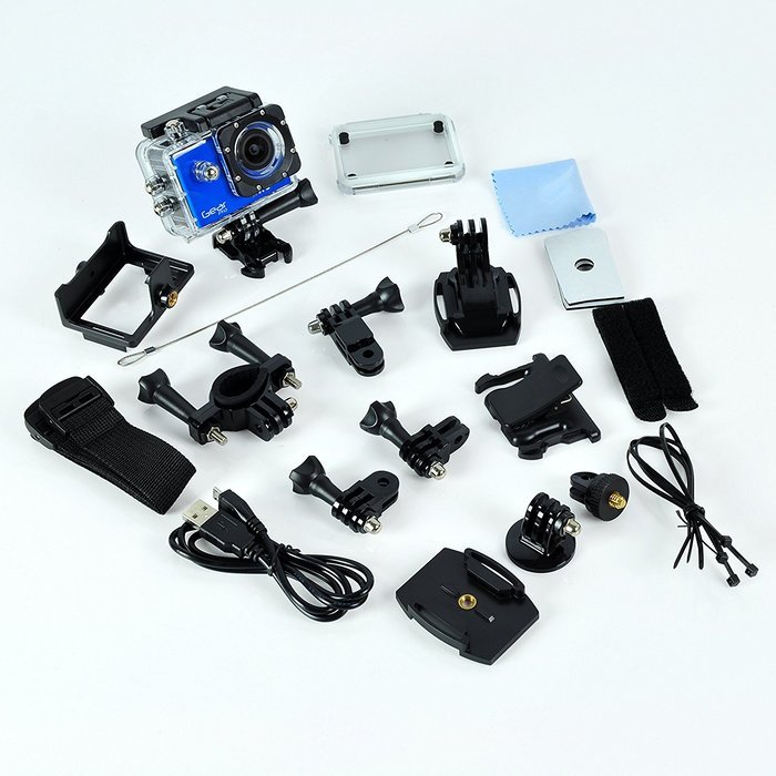 Gear Pro 4K 60fps Ultra HD Waterproof Sports Action Camera 1080P 16MP WiFi With Full Color 2.0'' LCD Display Panel N6