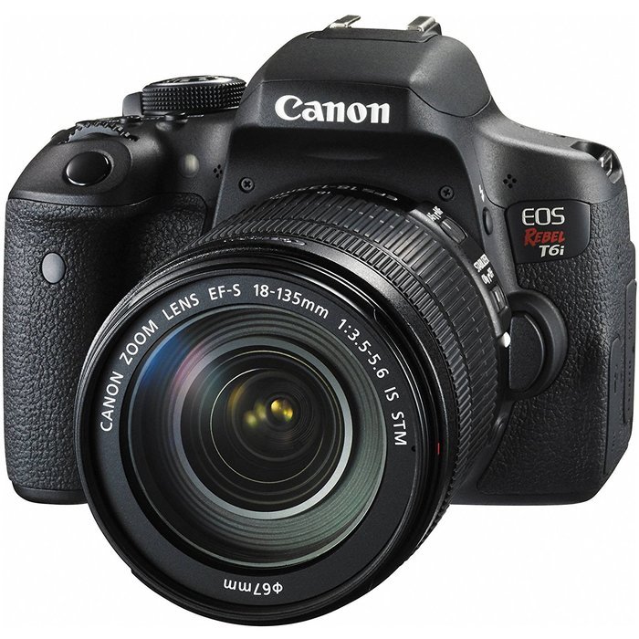 Canon EOS Rebel T6i Wi-Fi Digital SLR Camera & EF-S 18-135mm IS & 55-250mm IS STM Lens with 32GB Card + Case +... N4