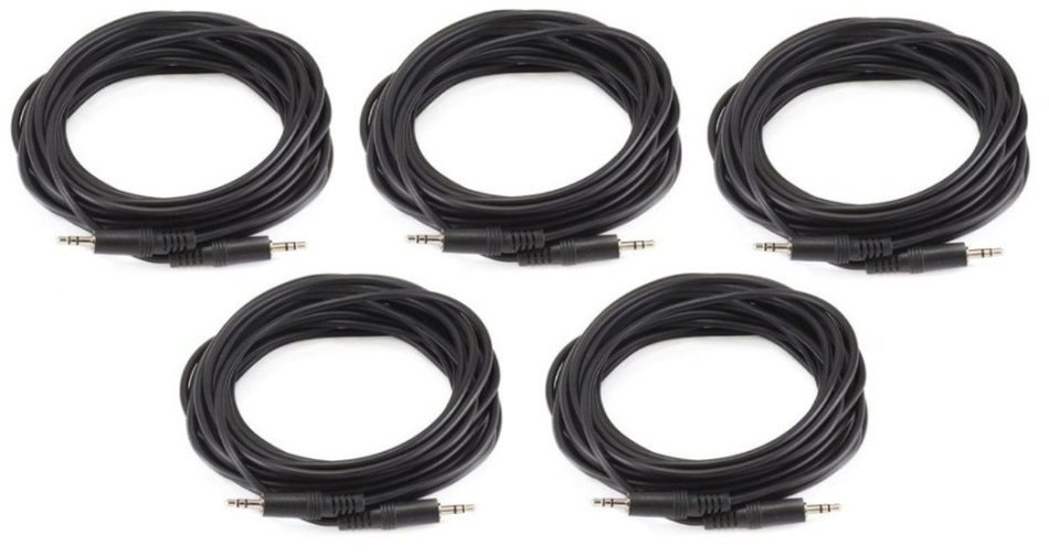 Monoprice 100647 50' 3.5mm Stereo Plug/Plug M/M Cable, Black N15