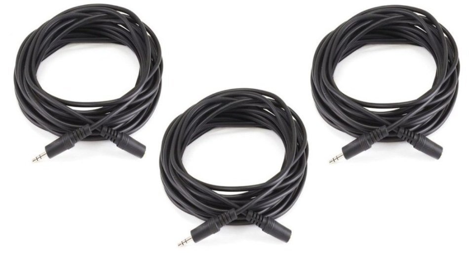 Monoprice 100647 50' 3.5mm Stereo Plug/Plug M/M Cable, Black N18
