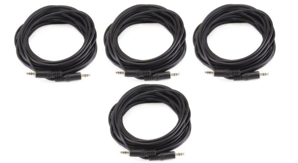 Monoprice 100647 50' 3.5mm Stereo Plug/Plug M/M Cable, Black N19