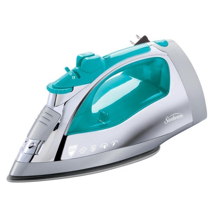 Sunbeam Steam Master Iron with Anti-Drip Non-Stick Stainless Steel Soleplate and 8' Retractable Cord, 1400 Watt N2