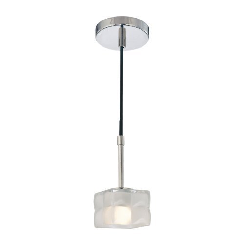 George Kovacs P1451-613, Squared, 1 Light Pendant, Polished Nickel by Kovacs