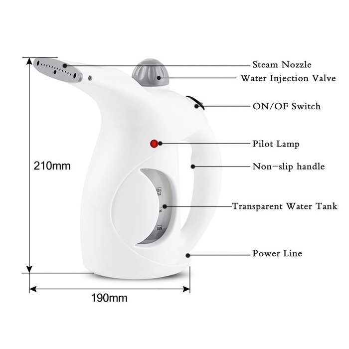 Handheld Steamer Portable Garment Steamer Fabric Steamer, Facial Steamer, Portable Dual Power Travel Iron Steamer... N2