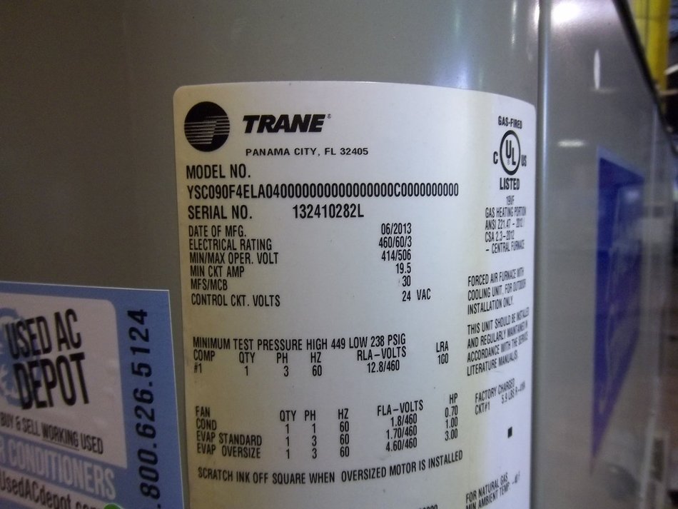 AMERICAN STANDARD New Commercial Central Air Conditioner Package YSC090F4ELA0000 ACC-7092