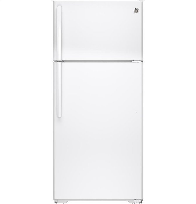 GE GTS16DTHWW 15.5 Cu. Ft. White Top Freezer Refrigerator - Energy Star - Right Hinge