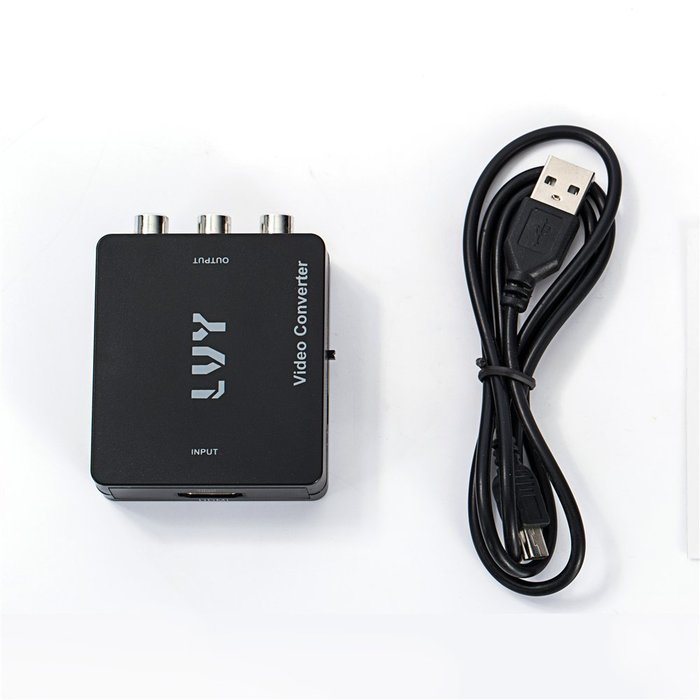 LVY Mini HDMI to AV Converter 1080p HDMI to RCA CVBS AV Composite Adapter HDMI2AV Converter support PAL/NTSC TV...