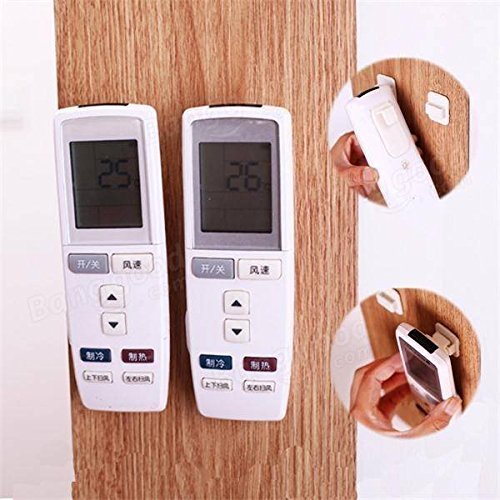 Saver 2 x Home Self Adnesive Portable TV Remote Control Key Air Conditioner Holder Storage Box Door Wall Sticky... N2