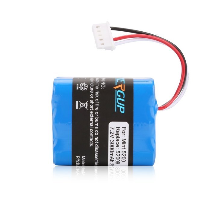 Energup 3000mAh Replacement Battery for iRobot Braava 380 380T Mint 5200 5200B, 5200C Floor Mopping Robots N2