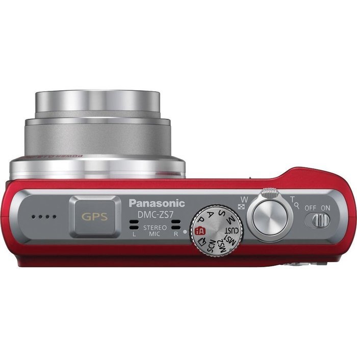 Panasonic Lumix DMC-ZS7 12.1 MP Digital Camera with 12x Optical Image Stabilized Zoom and 3.0-Inch LCD (Red) N3