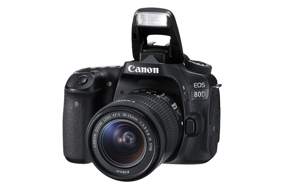 Canon EOS 80D Digital SLR Kit with EF-S 18-135mm f/3.5-5.6 IS USM and 55-250mm Lenses, 32GB Memory Card, Extra... N9