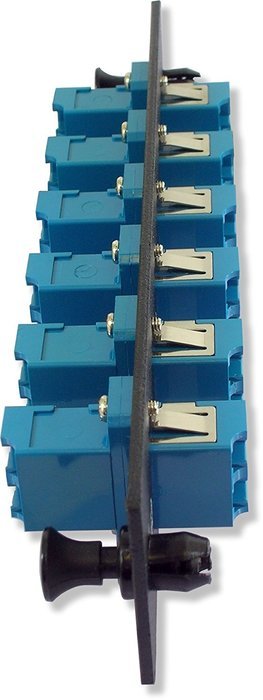 Lynn Electronics 12 Fiber LC Singlemode Adapter Strip, 6 Duplex LC Ports, LGX Footprint N2