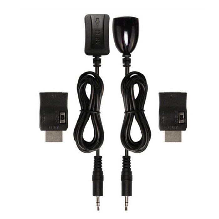 PerryLee 30-60KHZ Dual-Band IR Remote Infrared Extender Emitter Receiver Hidden IR Repeater System Kit Transmitter...