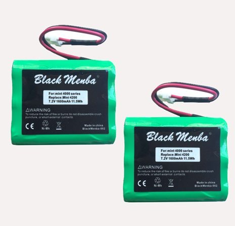Black Menba 1600mAh 7.2V Battery for Robotic Vacuum Cleaner Mint 4200 / GPHC152M07 (1) N2