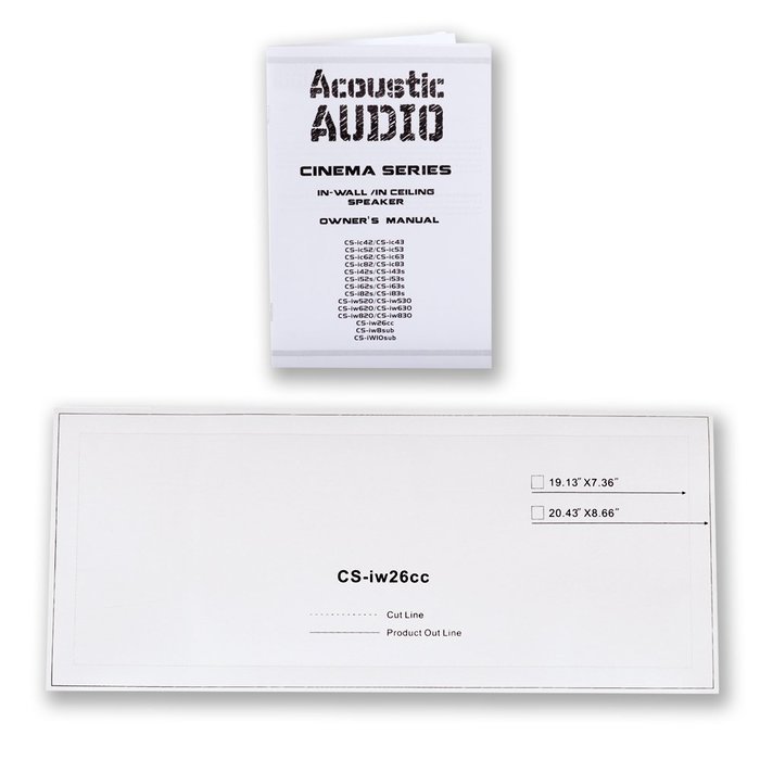 Acoustic Audio CS-IW26CC 250 Watts In-Wall Dual 6.5-Inch Center Channel Speaker, White