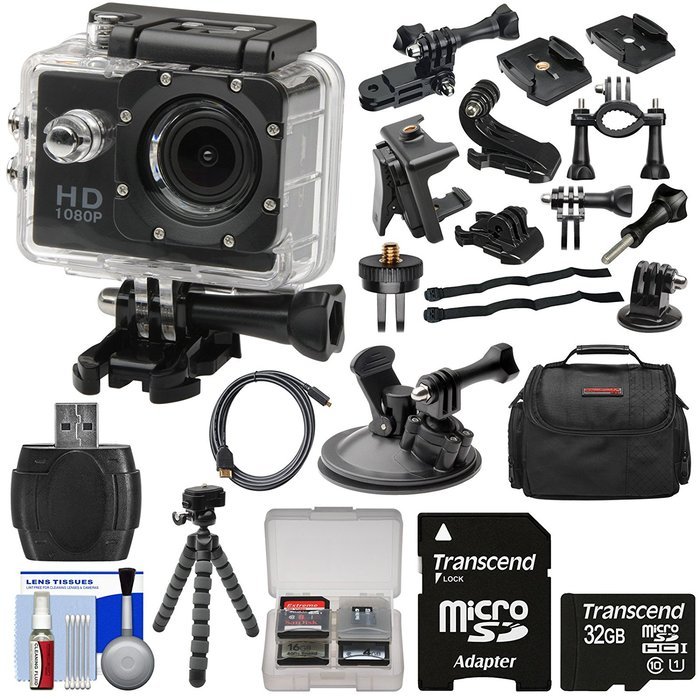 Zuma HD DVR 1080p Sports Video Recorder Action Camera Camcorder with LCD Screen + Action, Bike, & Suction Cup... N2
