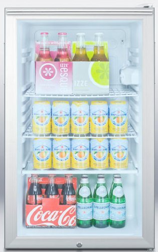 Summit SCR450LHH 4.1 Cu. Ft. Stainless Steel Undercounter Compact Refrigerator N2