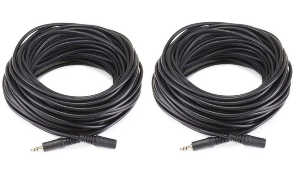 Monoprice 100647 50' 3.5mm Stereo Plug/Plug M/M Cable, Black N22