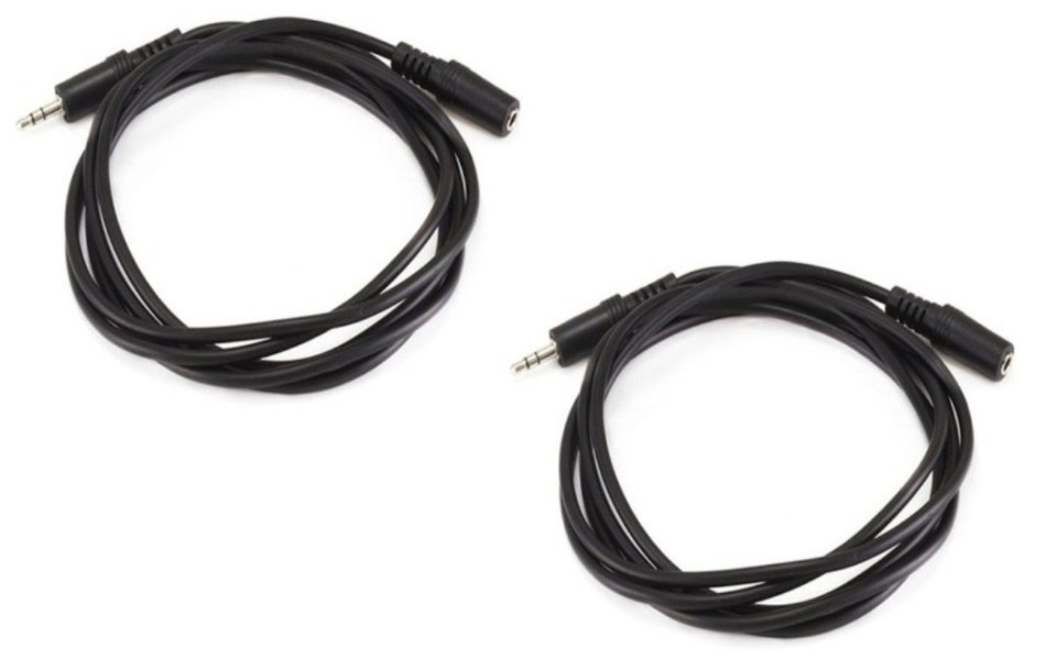 Monoprice 100647 50' 3.5mm Stereo Plug/Plug M/M Cable, Black N24