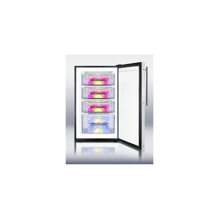 Summit FS408BLBIFRADA: ADA Compliant 20" wide built-in undercounter all-freezer, -20(degree) C capable with a... N4