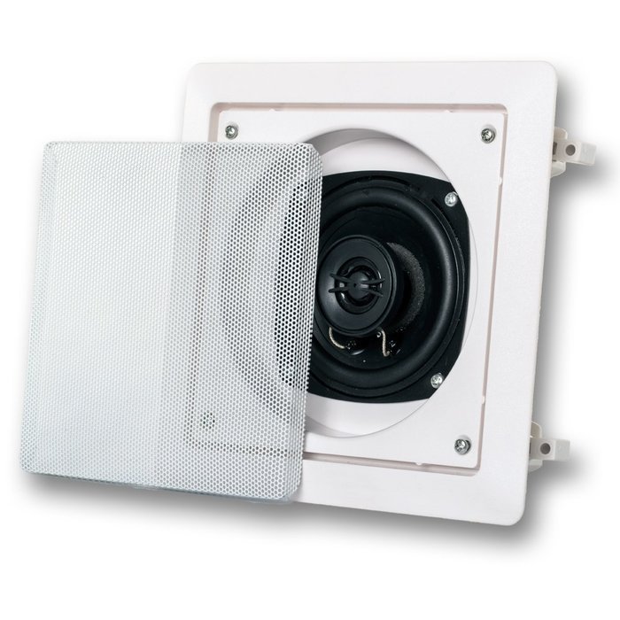 Acoustic Audio AS6S 4-Inch Square 2 Way Speaker (White)