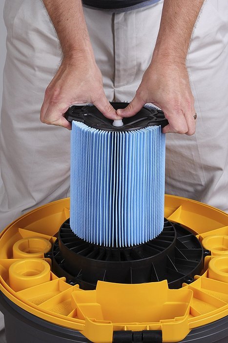 WORKSHOP Wet Dry Vac Filter WS22200F Fine Dust Wet Dry Vacuum Filter (Single Shop Vacuum Cleaner Filter Cartridge...