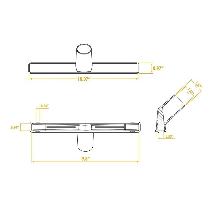 WORKSHOP Wet Dry Vacuum Accessories WS25010A 2-1/2-Inch Wet Nozzle Shop Utility Attachment For Wet Dry Shop Vacuums
