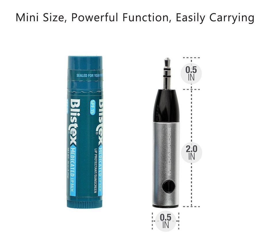 ESYNIC Bluetooth Receiver Adapter Mini Wireless Bluetooth 4.1 Car Kit 3.5mm Music AUX Audio Adaptor Hands-free... N11