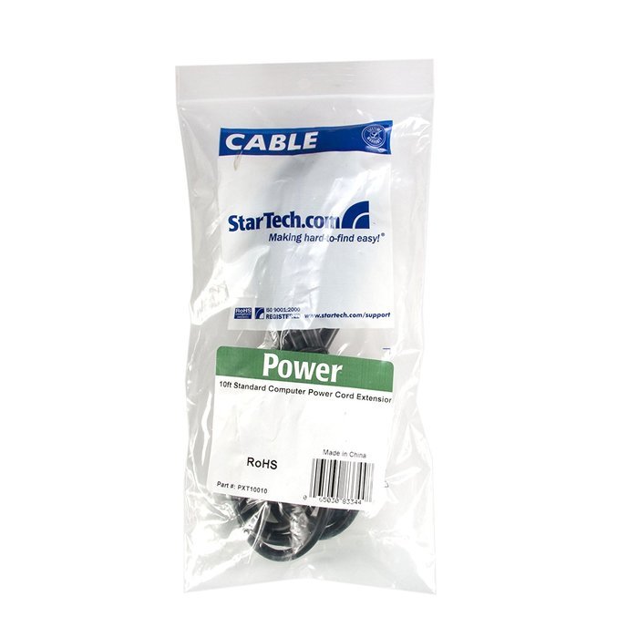 StarTech.com PXT100143 3 Feet 14AWG - C14 to C13 PDU Style Computer Power Extension Cable N5