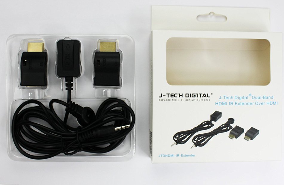 J-Tech Digital &reg; Premium Quality Dual-Band HDMI IR Extender Over HDMI N4
