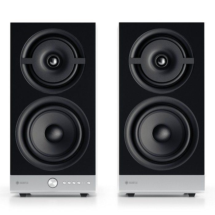Raumfeld Stereo M Wireless Streaming Bookshelf Speakers (Pair, White) N8