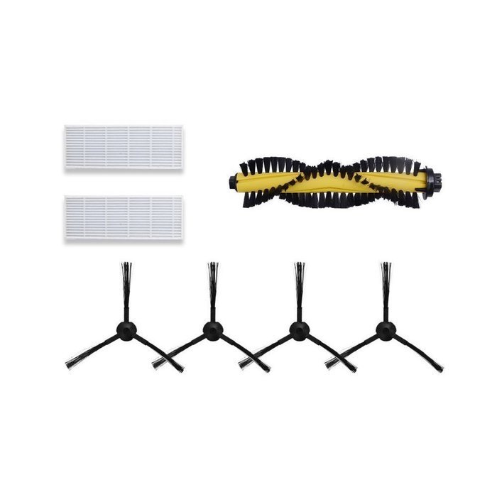Vacuum Cleaner Replacement Part Kit for ILIFE A4-2 HEPA Filter, 2 pair Side Brushes, and 1 Bristle Brush