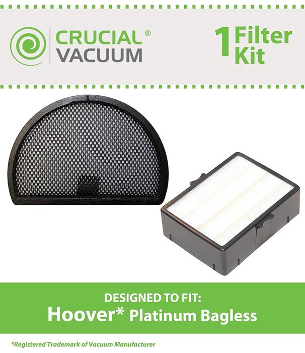 1 Hoover HEPA Filter & 1 Primary Washable Filter, Part # 38765035 & 43615096, Designed & Engineered by Crucial...
