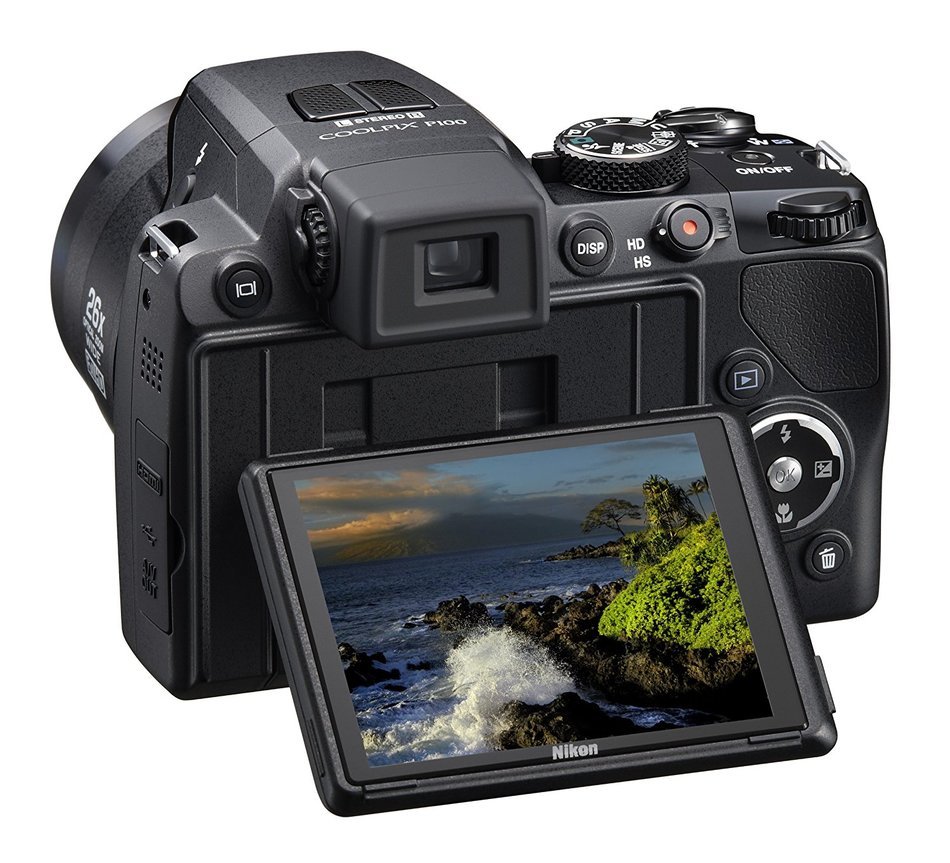 Nikon Coolpix P100 10 MP Digital Camera with 26x Optical Vibration Reduction (VR) Zoom and 3-Inch LCD (Black)... N7